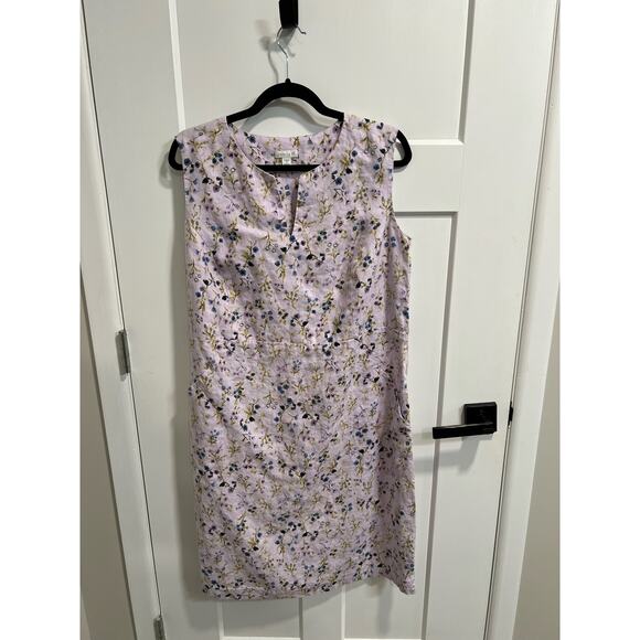J.Jill Linen Dress | Womens Floral Boho Cottagecore Sleeveless Dress |‎ Size 1X - Picture 4 of 9